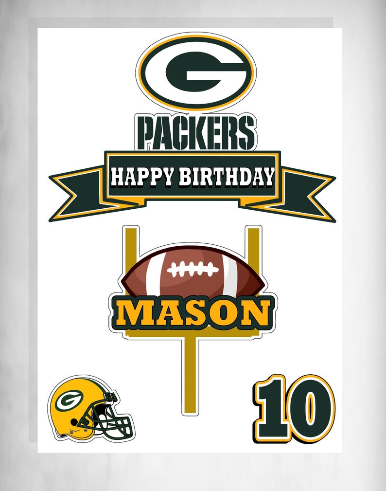 Green Bay Packers Green Bay Packers Cake Topper Green Bay Etsy