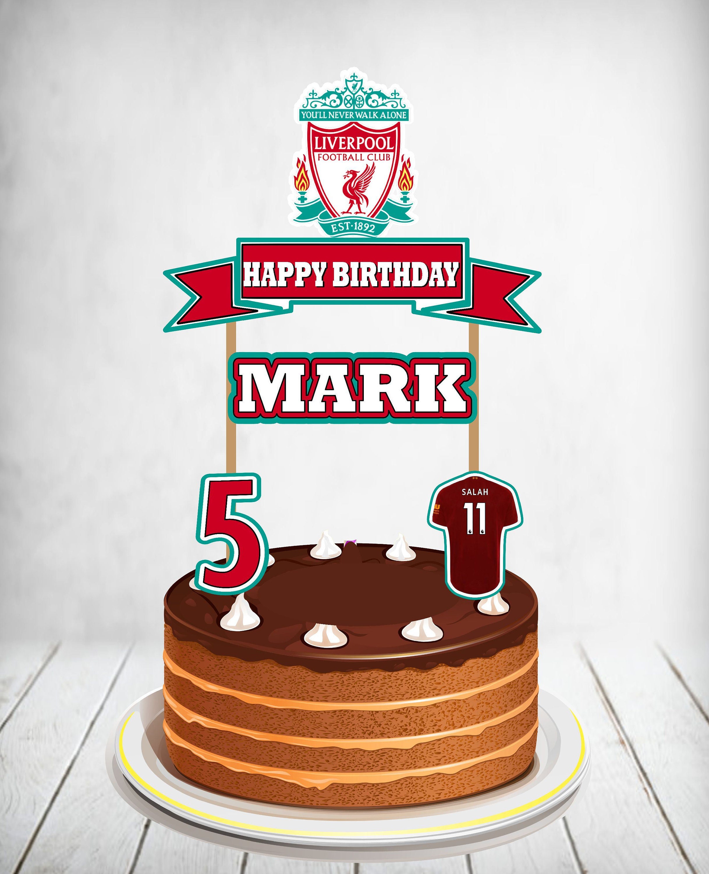 Liverpool Cake Topper Liverpool Banner Liverpool Birthday Etsy