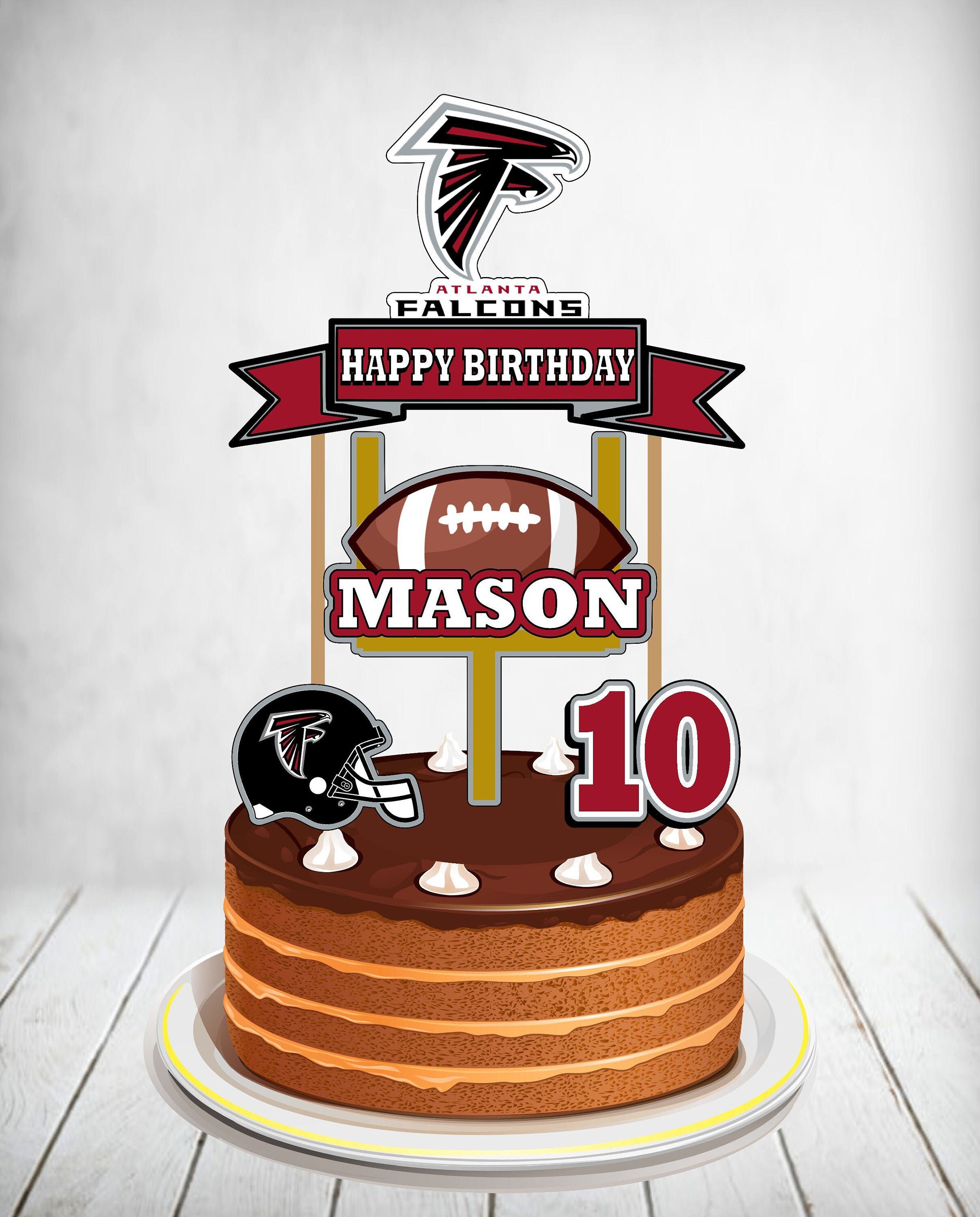 Atlanta Falcons Cake Topper Atlanta Falcons Party Decor Etsy