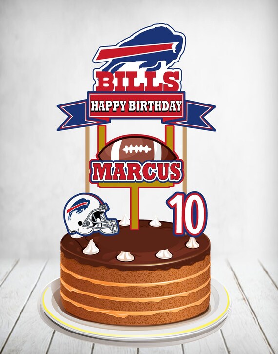 Buffalo Bills Cake Topper Buffalo Bills Birthday Bills Etsy