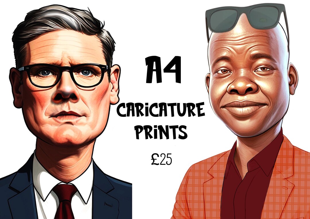 Caricature Drawing/ Cartoon Drawing/ Personalised Drawing Print ...