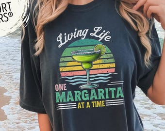 Margarita Lover Comfort Colors Shirt, Retro Beach Margs Alcoholic Party Tee, Margarita Weather Happy Hour Adult Summer Tequila Lover Gift