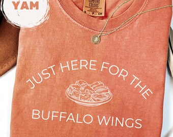 Buffalo Wings Lover TShirt, Foodie Funny Chicken Wings Lover Comfort Colors Shirt, Tailgate Party Tee, Game Day Sideline Club Sarcastic Top