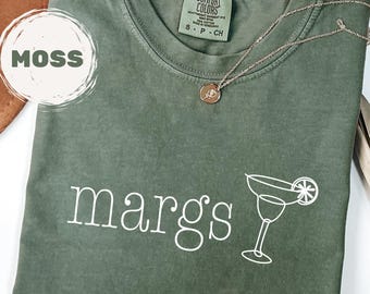 Margs Comfort Colors Margarita Shirt, Alcoholic Party Tee, Margarita Lover Happy Hour, Fun Adult Summer Beach Tee, Tequila Gift for Her