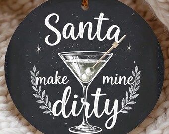 Dirty Martini Christmas Ornament Personalized Gift for Best Friend Alcohol Ornament, Bestie  Adult Secret Santa Cocktail Ornament Exchange