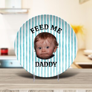 Personalized Baby Face Photo Serving Platter Funny First Father's Day Gift for Grill Lover, Custom Photo Grilling Plate for Dad from Kid Bild 7