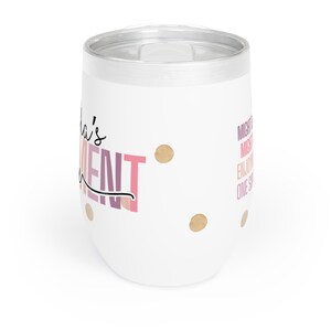 Personalized Retirement Tumbler Gift, Cute Funny Custom Name Insulated Travel Mug with Lid, Unique Coffee or Wine Gift for Retiring Coworker