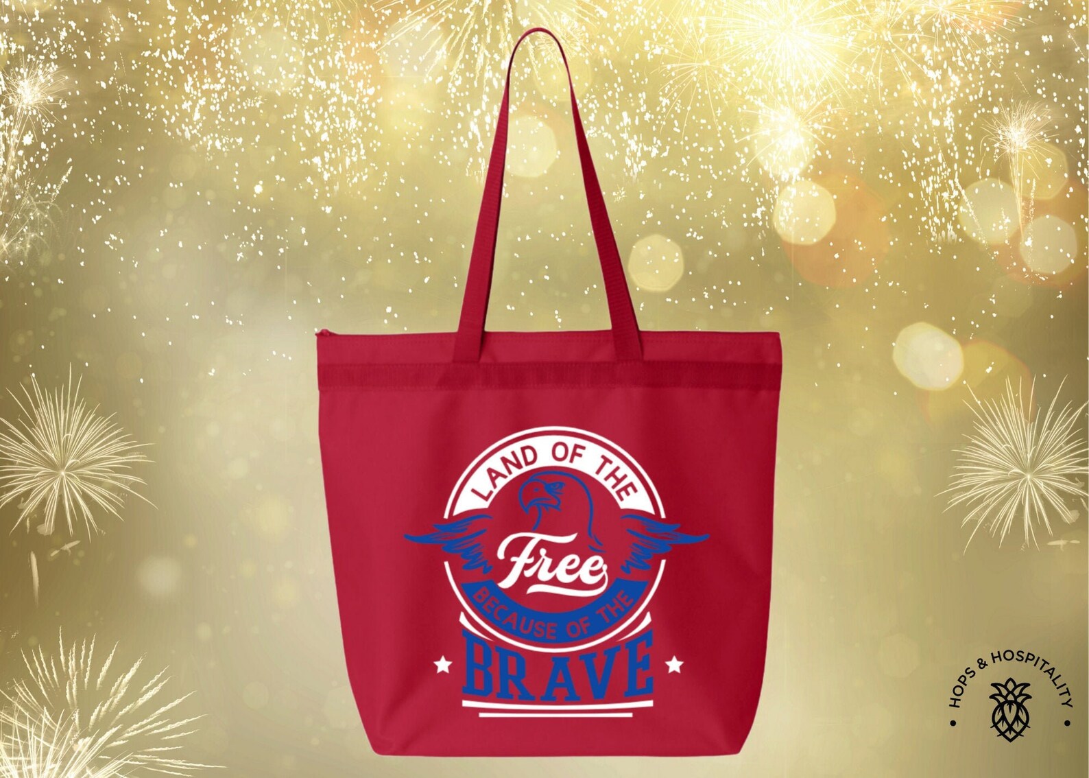 Personalized BEACH BAG Patriotic July 4th America Zippered Bag Etsy