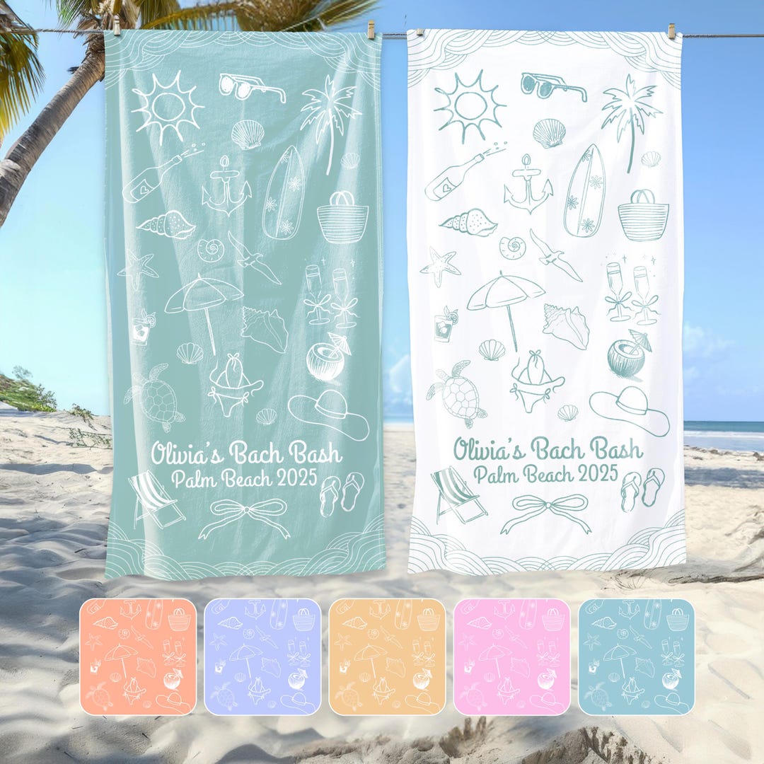 Fun Express Bachelorette Bash Strandtuch – 152 X 76 Cm, Rosa-weiß Gestreift, Aus Saugfähigem Polyester