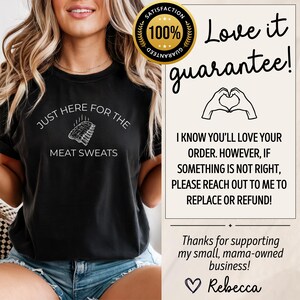 Meat Lover Comfort Colors TShirt, Funny Food Shirt, BBQ Lover Foodie Gag Shirt Exchange, Keto Bacon Steak Shirt, Sarcastic Tailgate Tee Bild 11