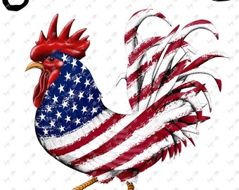 Merica mother clucker - chicken - rooster - waterslide decal - clear - ready to use - 68506 w
