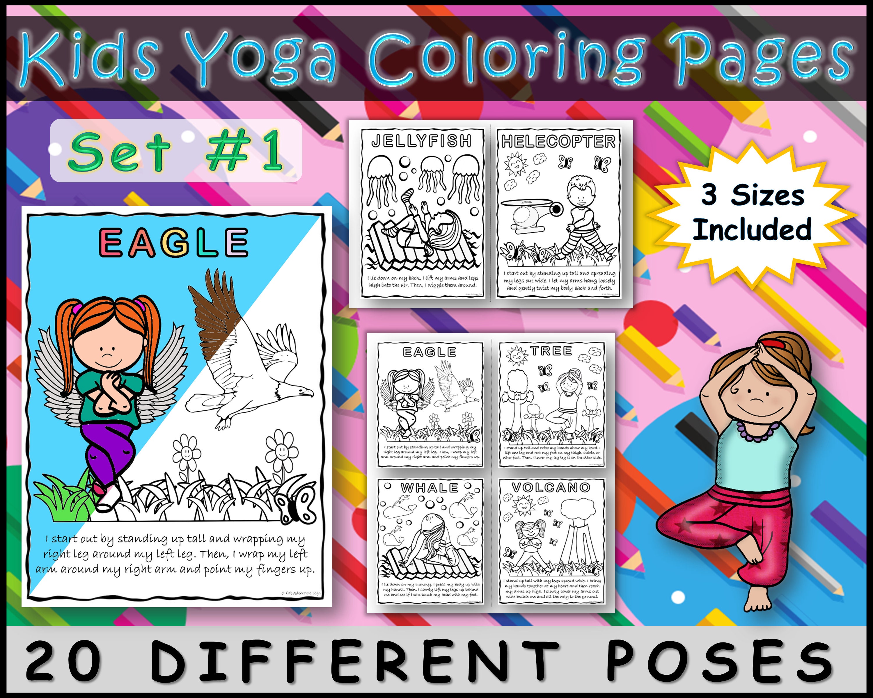 Kids Yoga Pose Coloring Pages Set, Mindfulness Coloring Posters, Calm Down  Corner, Self-regulation, Anxiety Coping Skills, Stress Reduction -   Canada