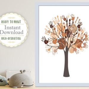 Diversity Wall Art, Handprint Tree of Life, Inclusive Classroom Decor, Human Equality Digital Printable, School Counselor Office Poster