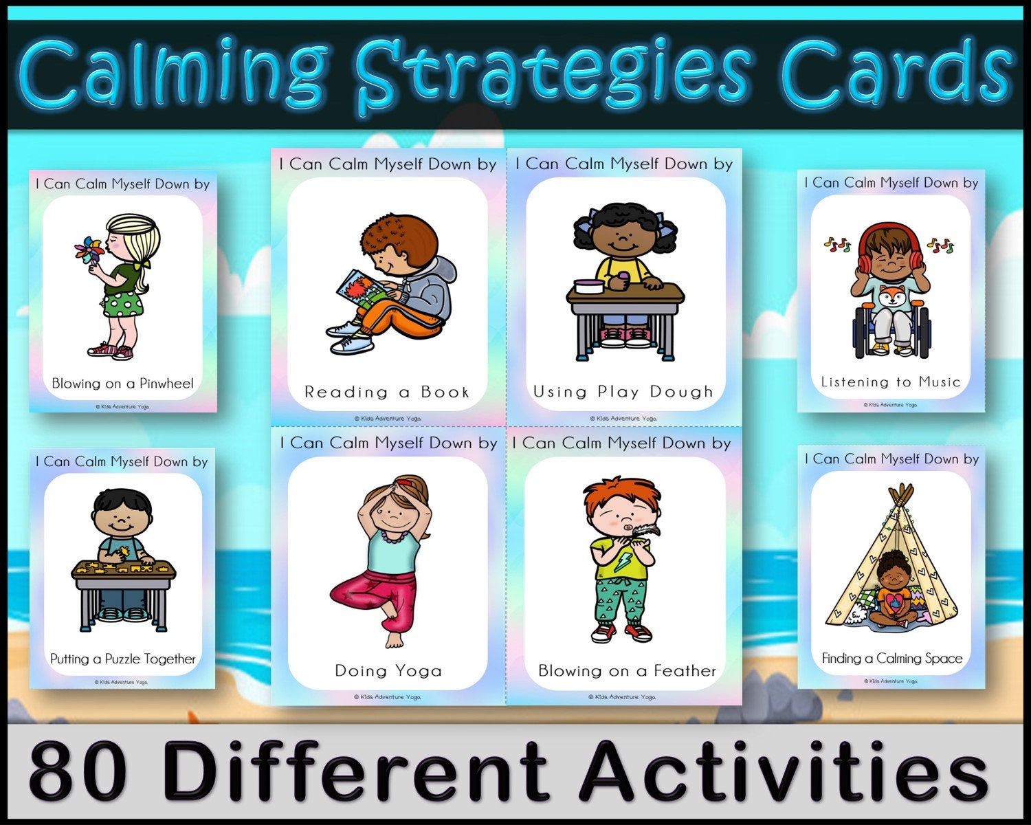Calm Down Strategies Cards for Kids Self-regulation Coping - Etsy Israel