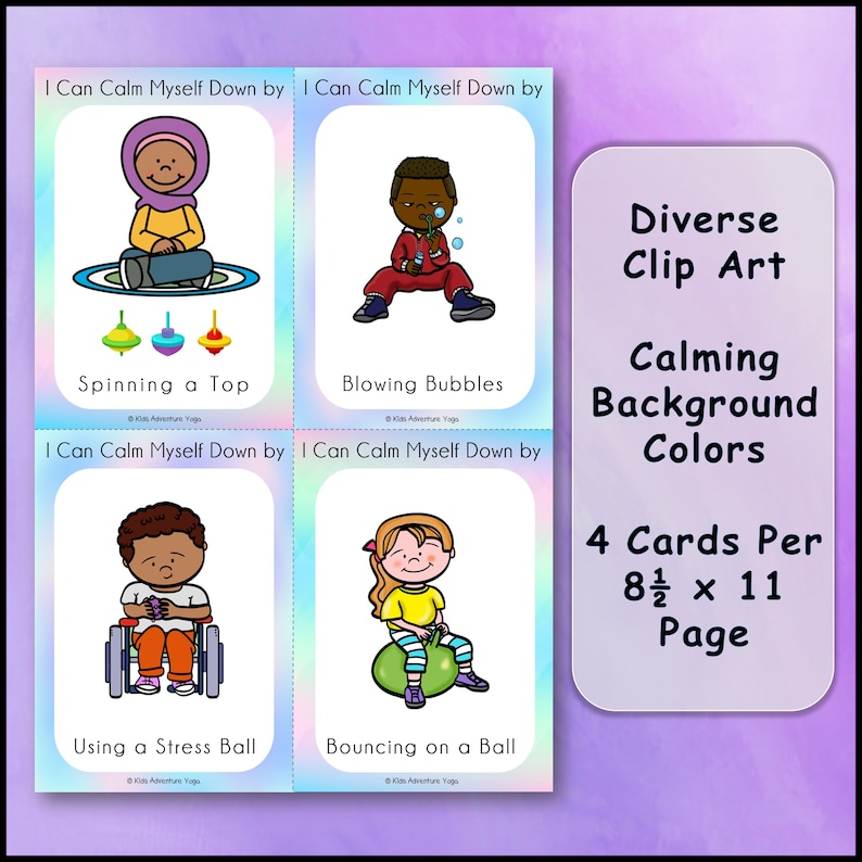 Calm Down Strategies Cards for Kids, Self-regulation, Coping Skills ...