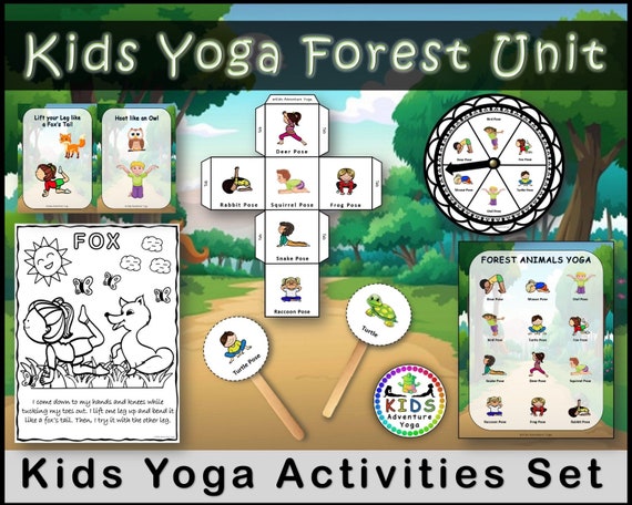 Forest Animals Kids Yoga Games and Activities Set Coloring - Etsy Hong Kong Forest Animals Kids Yoga Games and Activities Set Coloring - Etsy Hong Kong