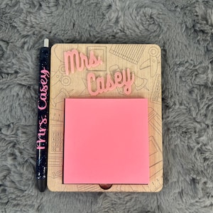 personalized sticky note holder
