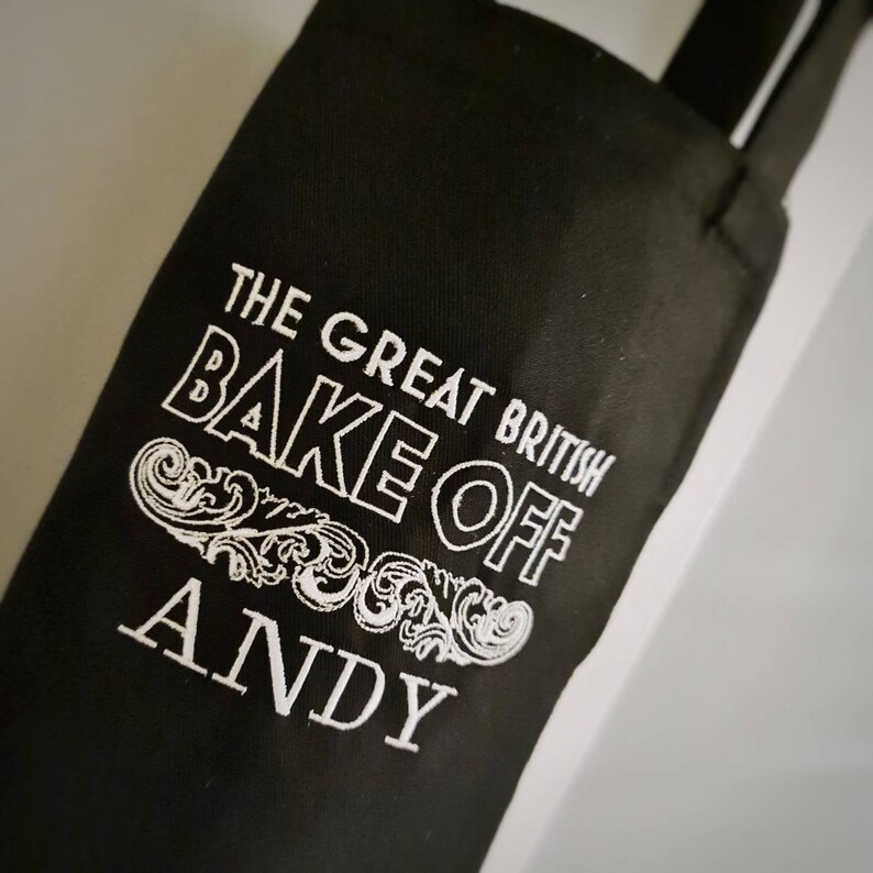 Personalised Embroidered the Great British Bake off Apron Custom Name