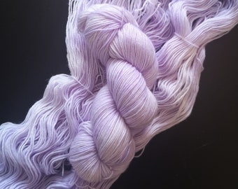 Lilac- Hand dyed yarn - 100g skein superwash merino wool nylon 4ply