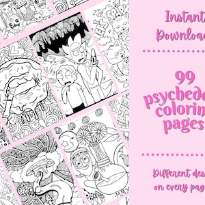 99 Unique Psychedelic Adult Coloring Book Pages