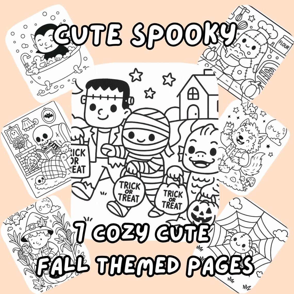 Cute Spooky: Cute Coloring Book Inspired by Coco Wyo Instant Digital ...