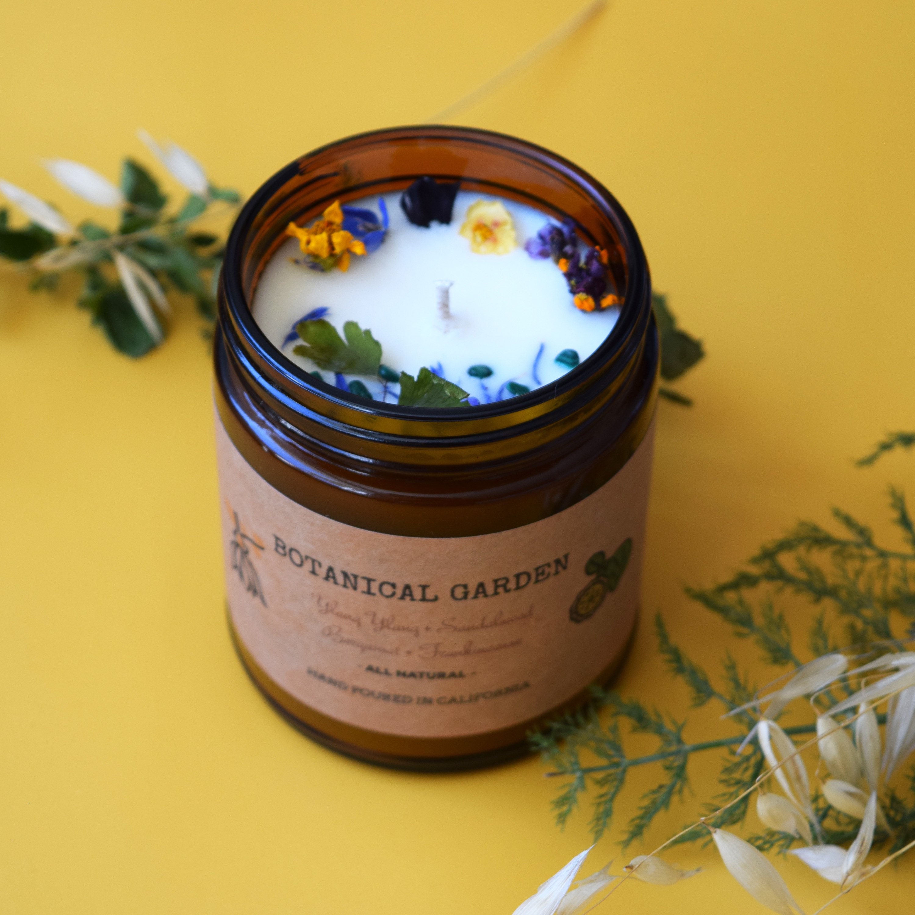 Organic YlangYlang Sandalwood Aromatherapy Soy Candle 100% -  Portugal