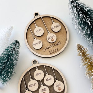 Personalized Family Ornament, Family Ornament, Family Christmas Ornament,Family Member Ornament