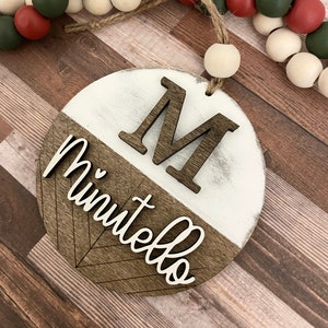 Pattern Family Ornament, Last Name Ornament, Personalized Family Ornament