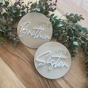Gender Reveal Sign, Little Sister, Little Brother, Baby Hospital Name Sign,Baby Hospital Announcement,