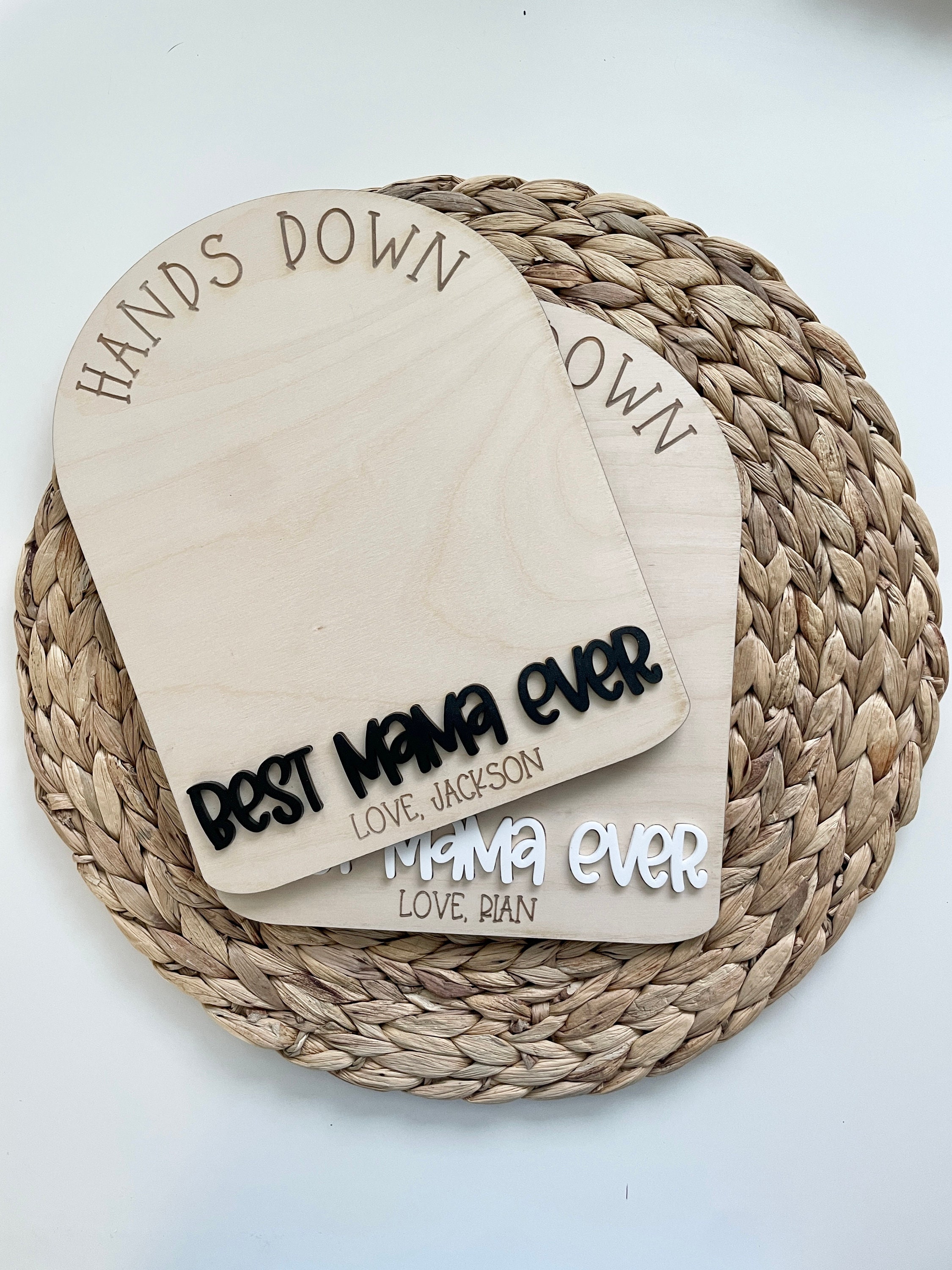 DIY Mothers Day Gift, Best Mom Hands Down, Kid Handprint Gift, Best Mama, Best Grandma