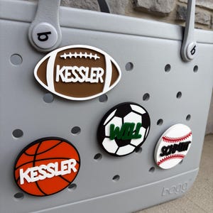 Sport Bogg Bag Charms, Bogg Bag Names | Beach Bag Tag | Acrylic Tag