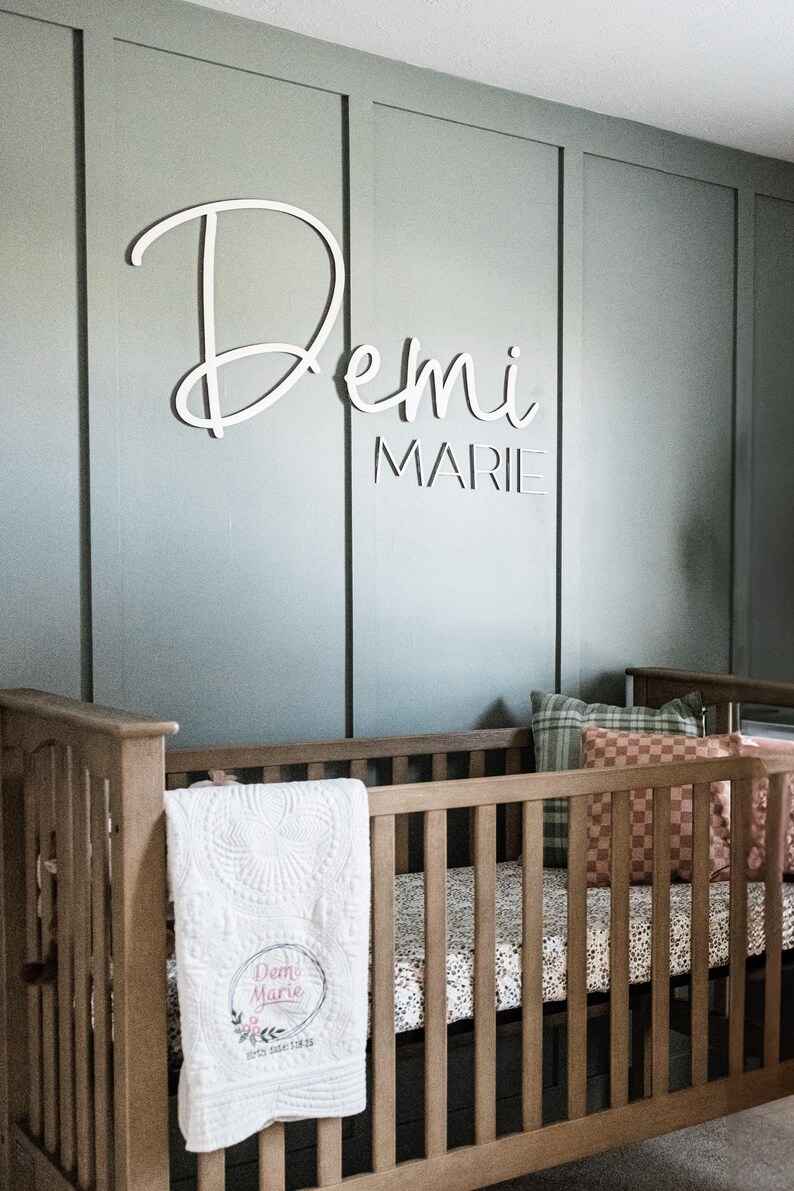 Nursery Name Sign, Custom Wooden Nursery Sign, Nursery Decor - Etsy