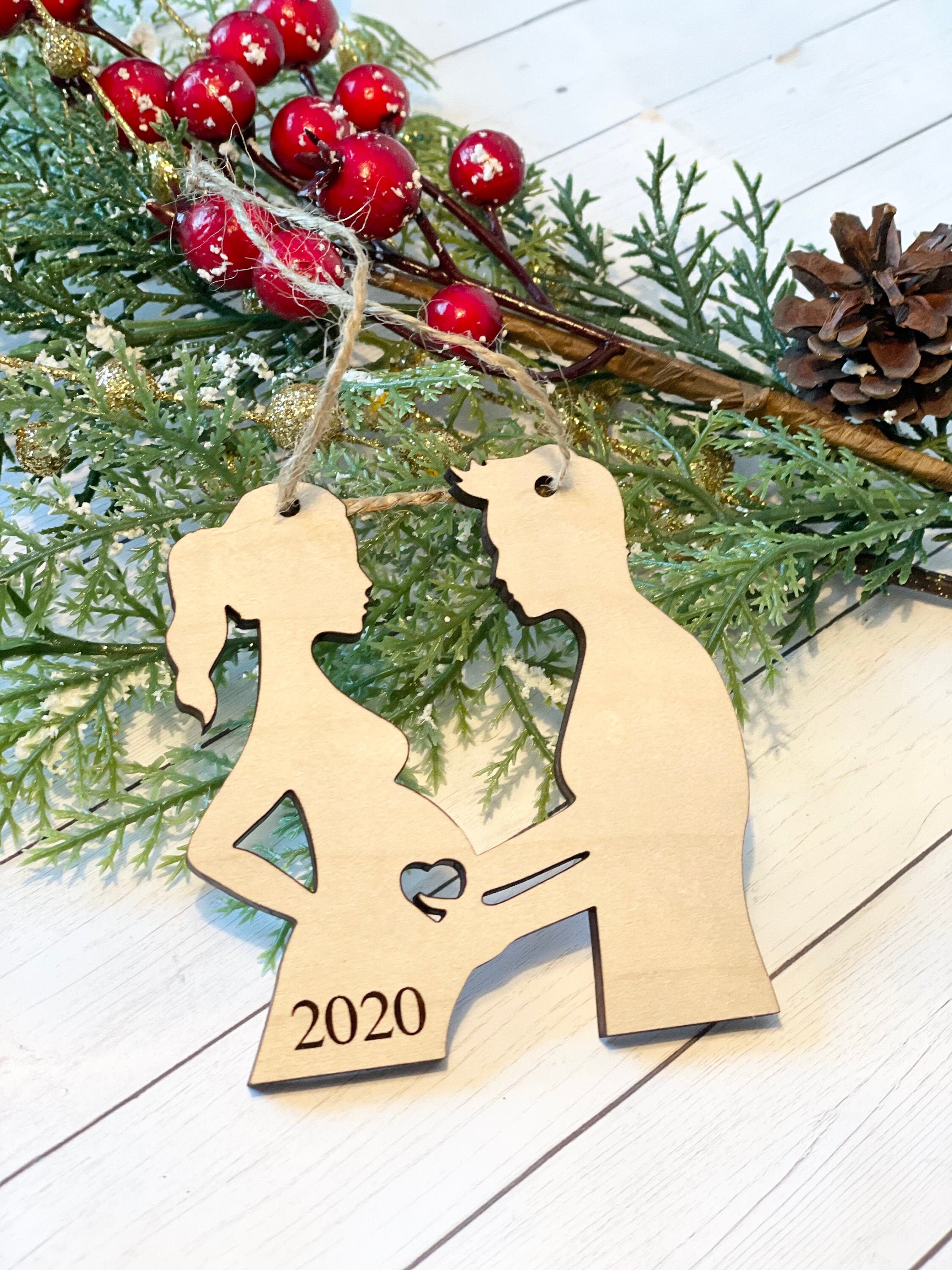 Pregnant Christmas Ornament, Bumps First Christmas, Pregnant Ornament