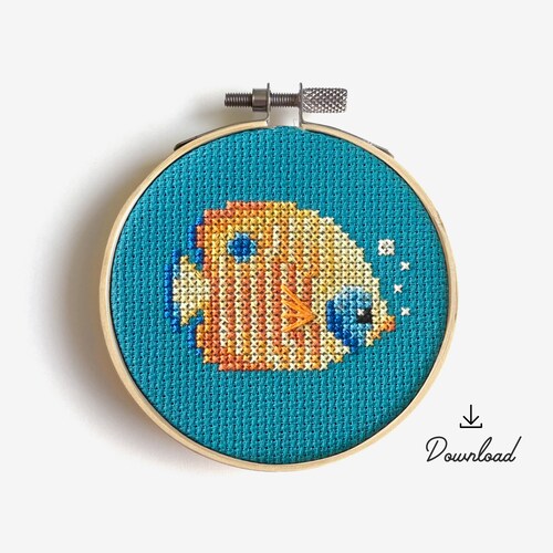 Tropical Fish Cross Stitch Pattern Etsy