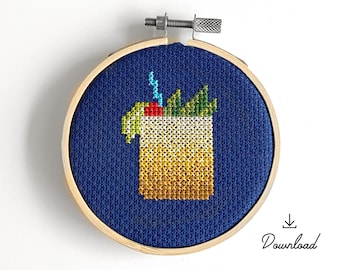 Tropical Cocktail - Cross Stitch Pattern