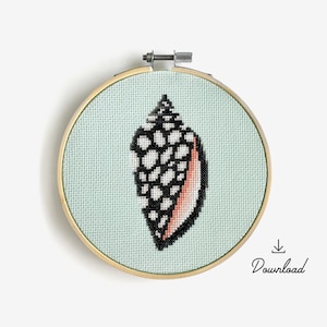 Tropical Shell - Cross Stitch Pattern