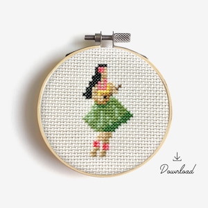 Hula Girl - Cross Stitch Pattern