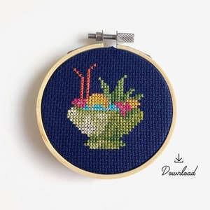 Volcano Bowl - Cross Stitch Pattern
