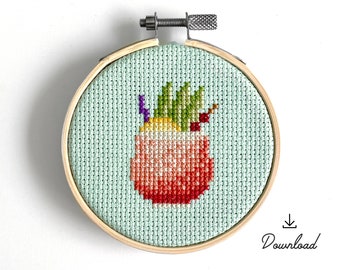 Pink Cocktail - Cross Stitch Pattern