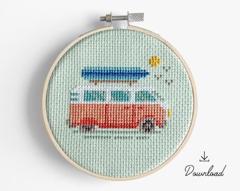 Surf Wagon - Cross Stitch Pattern