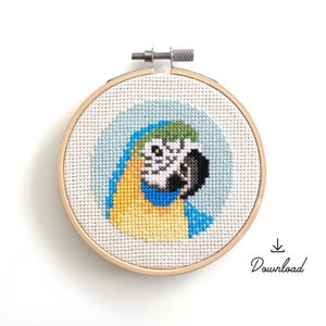 Parrot Portrait - Cross Stitch Pattern