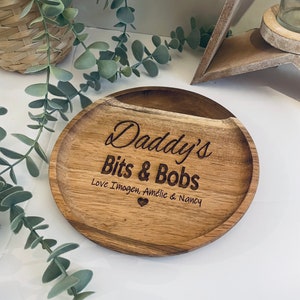 Personalised bits and bobs tray, Coin bowl, gifts for him,Father’s Day, Gift for Daddy, Personalised gift for him, Trinket Dish, key tray