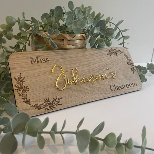 Lehrer Geschenk, personalisiertes Türschild, Klassenzimmer Zeichen, Dosbarth, Ende des Jahres Lehrer Geschenk, personalisiertes Lehrer Geschenk, Lehrerplakette