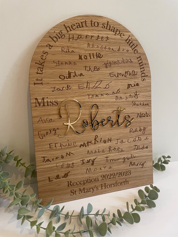 Teachers card, teachers plaque, teacher appreciation gift, school leavers, end of year class gift, teachers gift, unique teacher gift