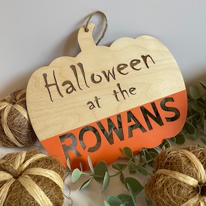 Large Halloween, Pumpkin decoration, Halloween at the, Halloween gift, Personalised Halloween decor, Halloween wreath, Photo prop image 3