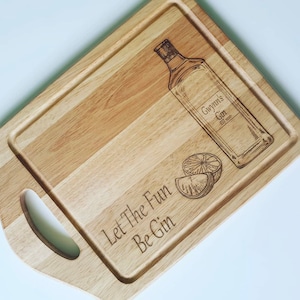 Gin board - Personalised Gin board - Chopping board for bar - Mother’s Day - Gin Gift - G&T board - house warming Gift - Gin lover