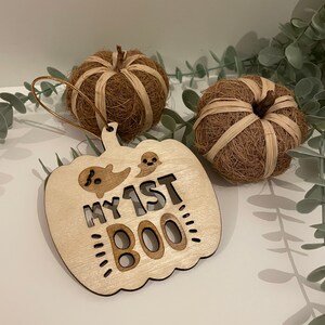 Halloween, My 1st Boo Pumpkin decoration,  Halloween gifts, Halloween tag, Hanging decoration, 1st Halloween.