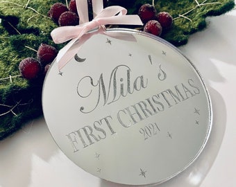 1st Christmas, Babies First Christmas bauble, Christmas decoration, personalised Christmas decoration, 1st Christmas gift.