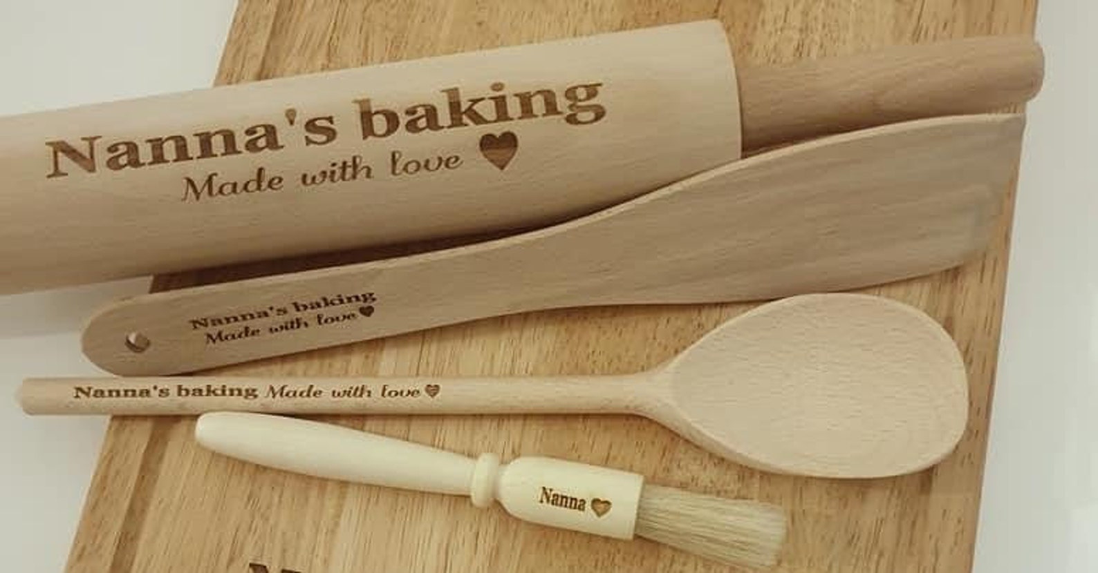 Baking Set 4 Piece Personalised Adult Baking Set Personalised Etsy UK