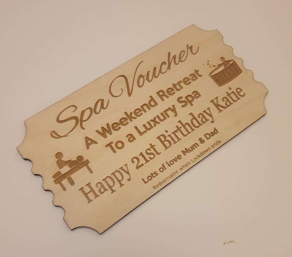 Personalised Wooden Present Vouchers gift vouchers. Etsy